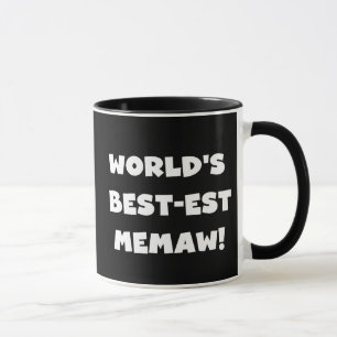 Världs Bäst-est Memaw svartvita T-tröja Mugg