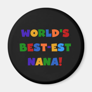 Världs Bäst-est Nana ljusa färger gåvor Magnet