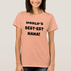 Världs Bäst-est Nana svartvita T-tröja T-shirt