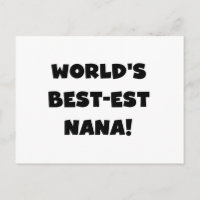 Världs Bäst-est Nana svartvita T-tröja