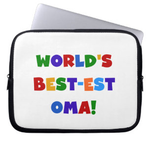Världs Bäst-est Oma ljusa färger gåvor Laptop Sleeve