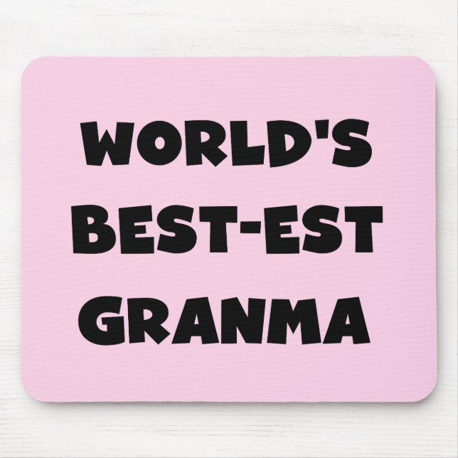 Världs Bäst-est svartvita Granma Musmatta (Framsidan)