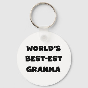 Världs Bäst-est svartvita Granma Nyckelring