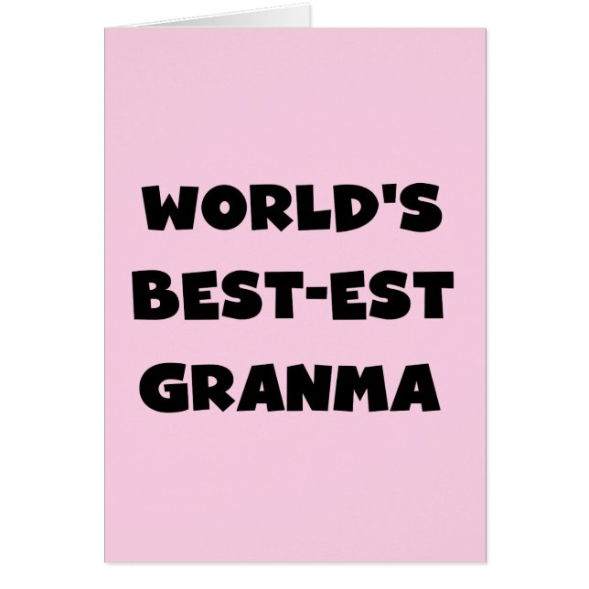 Världs Bäst-est svartvita Granma OBS Kort (Framsidan)