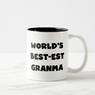 Världs Bäst-est svartvita Granma Två-Tonad Mugg