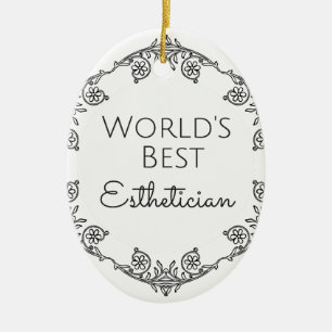 Världs bäst Estheticiangåva 3 Julgransprydnad Keramik