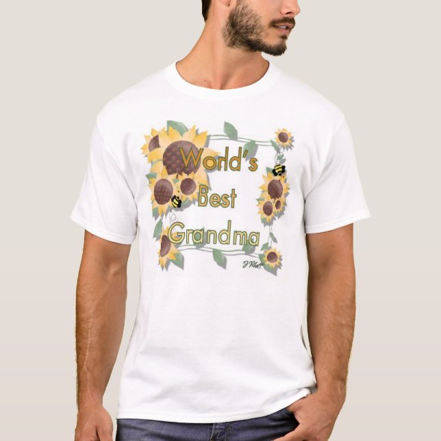 Världs bäst farmor t-shirt (Framsida)