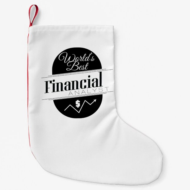 Världs bäst finansiella analytiker liten julstrumpa (Framsidan)
