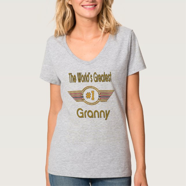 Världs bäst Granny T-shirt (Framsida)
