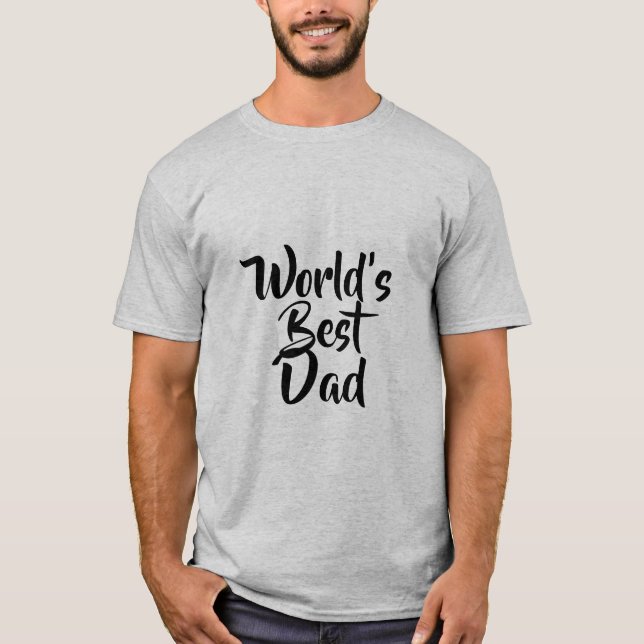 Världs bäst grått för pappafars dag t shirt (Framsida)