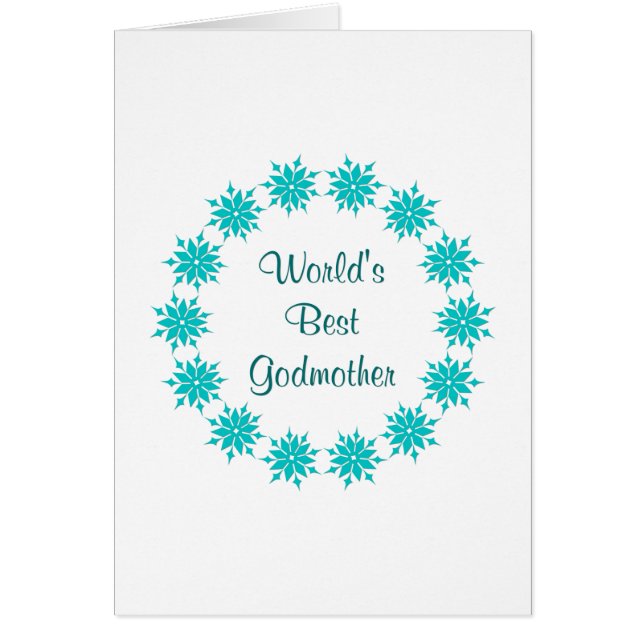 Världs bäst gudmor hälsningskort (Framsidan)
