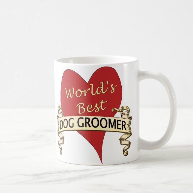 Världs bäst hundGroomer Kaffemugg (Höger)