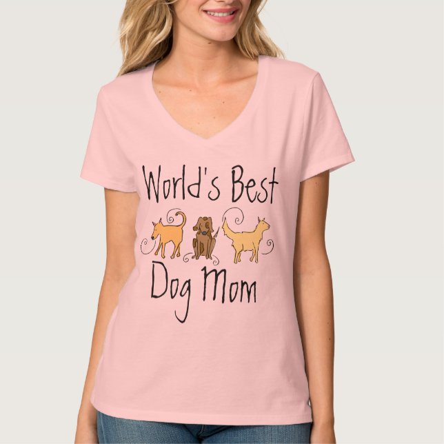 Världs bäst hundmamma tee (Framsida)