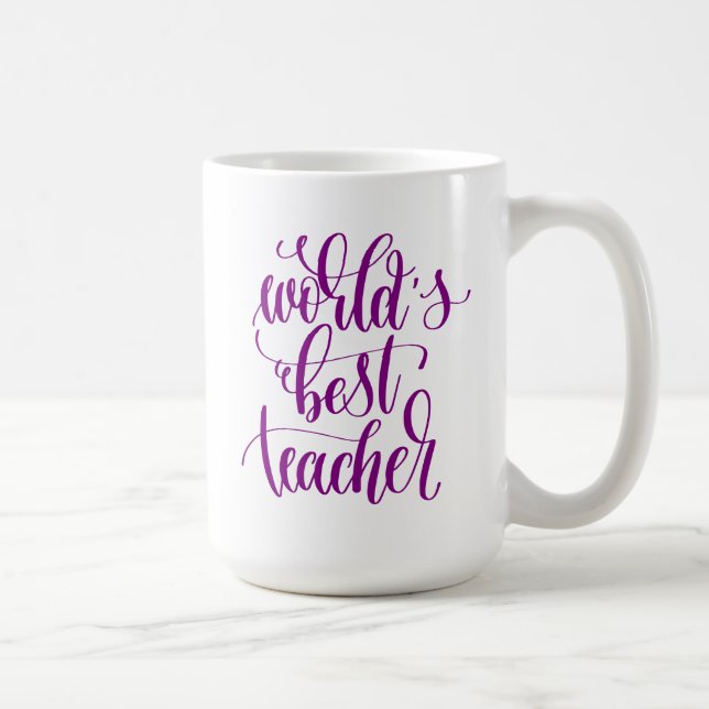 Världs bäst lärare kaffemugg (Höger)