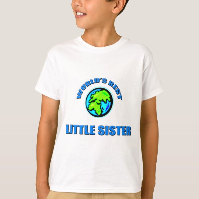 Världs bäst lite syster tee shirt (Framsida)