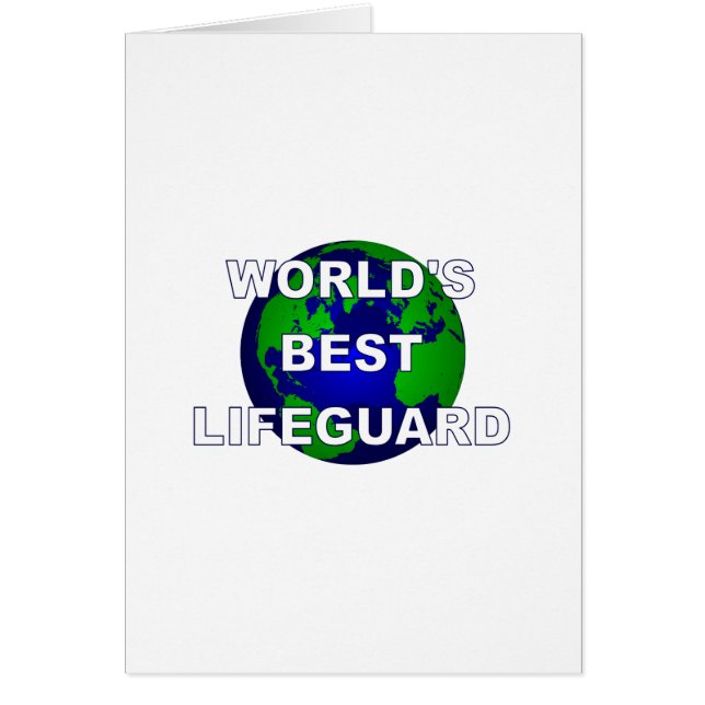 Världs bäst livräddare hälsningskort (Framsidan)