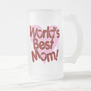 Världs BÄST mamma! Frostat Ölglas