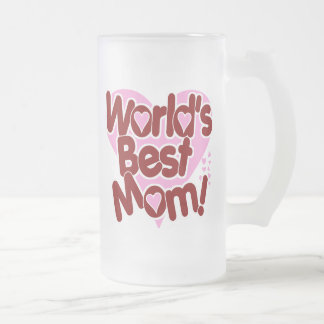 Världs BÄST mamma! Frostat Ölglas