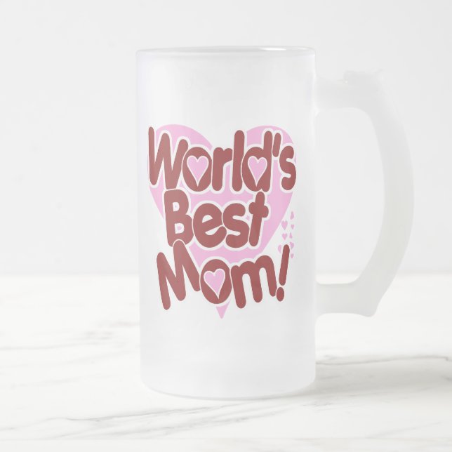 Världs BÄST mamma! Frostat Ölglas (Höger)