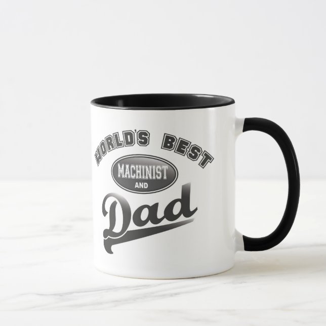 Världs bäst maskinist & pappa mugg (Höger)