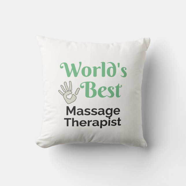 Världs bäst massageterapeut kudde (Framsida)