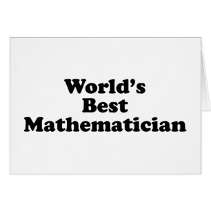 Världs bäst mathematician hälsningskort