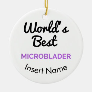 Världs bäst microblader julgransprydnad keramik