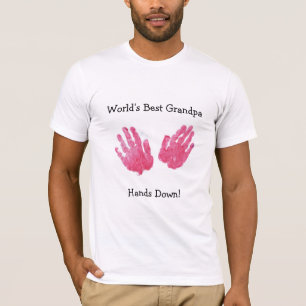 Världs bäst morfarHandprint skjorta Tee