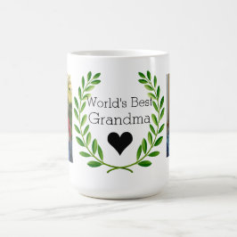 Världs bäst mormor med två foto kaffemugg