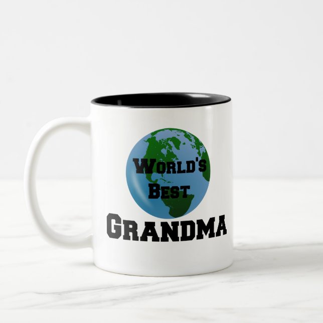 Världs bäst mormor Två-Tonad mugg (Vänster)