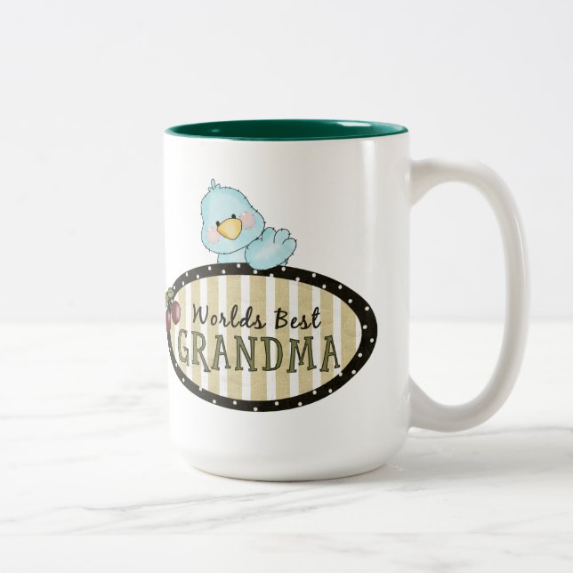 Världs bäst mormormugg Två-Tonad mugg (Höger)