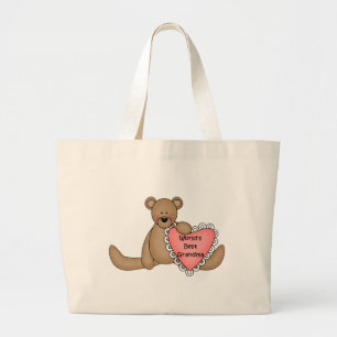 Världs bäst mormortotebag jumbo tygkasse