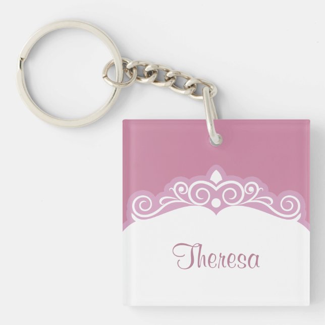 Världs bäst morsa flickaktigt Keychains (Framsidan)