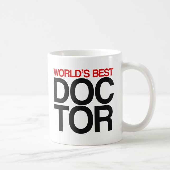 Världs bäst mugg för doktorkaffe (Höger)
