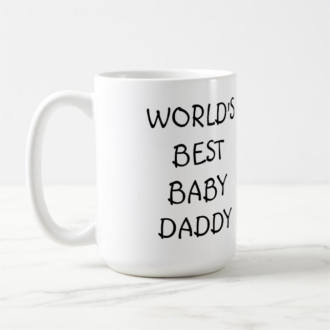 Världs bäst mugg för kaffe för babypappa (Vänster)