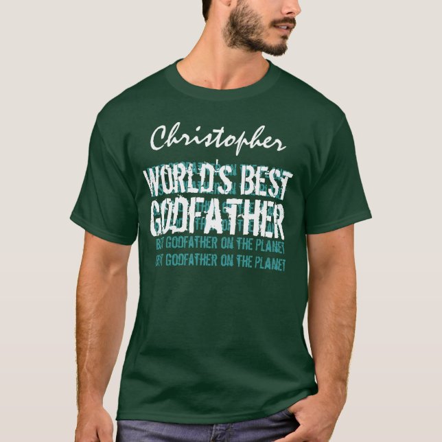 Världs bäst namn V30 för gudfaderanpassningsbar Tee Shirt (Framsida)