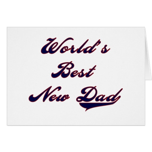 Världs bäst nya pappaTshirts och gåvor Hälsningskort (Framsidan Horizontal)