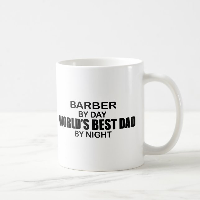 Världs bäst pappa - barberare kaffemugg (Höger)