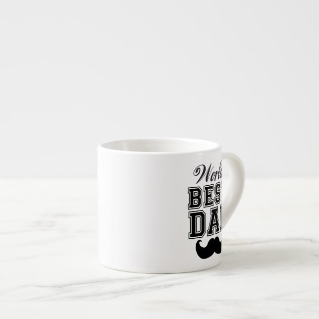 Världs bäst pappa med mustasch espressomugg (Framsida höger)