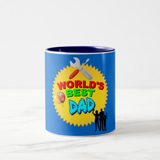 VÄRLDS BÄST PAPPA Två-Tonad MUGG (Center)