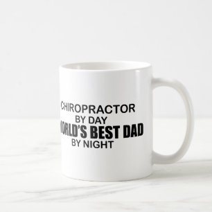 Världs bäst pappa vid natt - kiropraktor kaffemugg