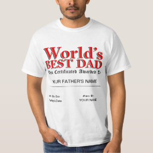 Världs bäst pappacertifikat t-shirt