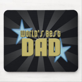 Världs bäst pappasvart/kall fars dag för guld musmatta