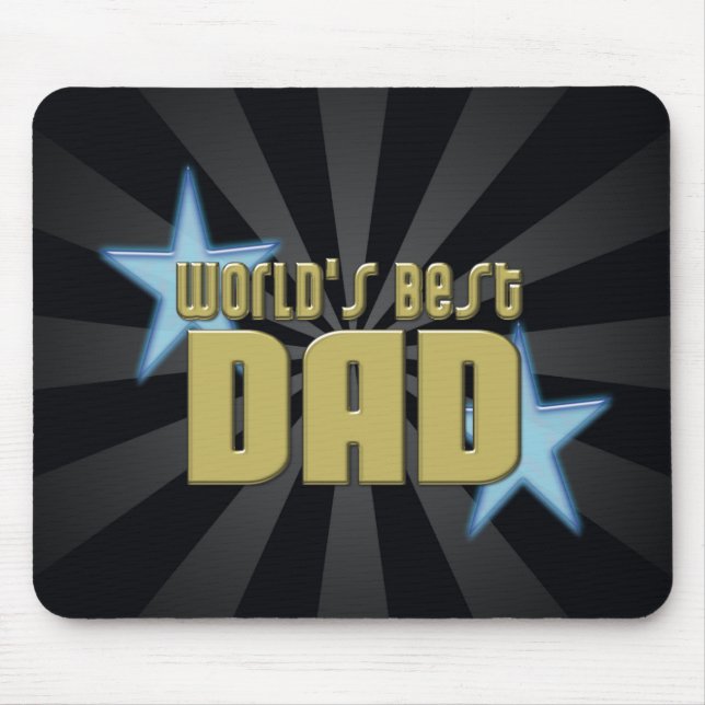 Världs bäst pappasvart/kall fars dag för guld musmatta (Framsidan)