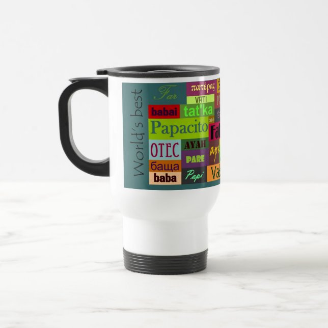 Världs bäst pappatravel mug resemugg (Vänster)