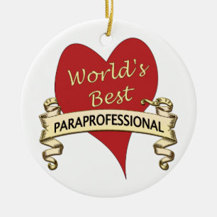 Världs bäst Paraprofessional Julgransprydnad Keramik