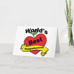 Världs bäst Paraprofessional Kort