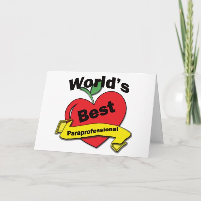 Världs bäst Paraprofessional Kort (Framsida)