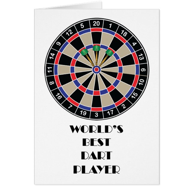 Världs bäst pilspelare hälsningskort (Framsidan)