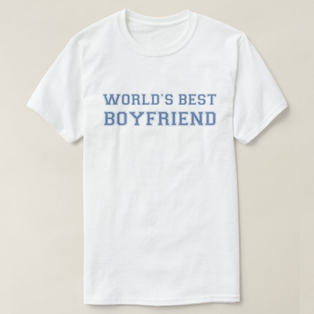 Världs bäst pojkvän t-shirt (Design framsida)